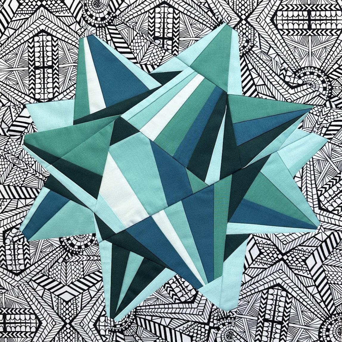 Gift Bow Block Kit - Aqua - Kona Cotton - Sewfinity.com