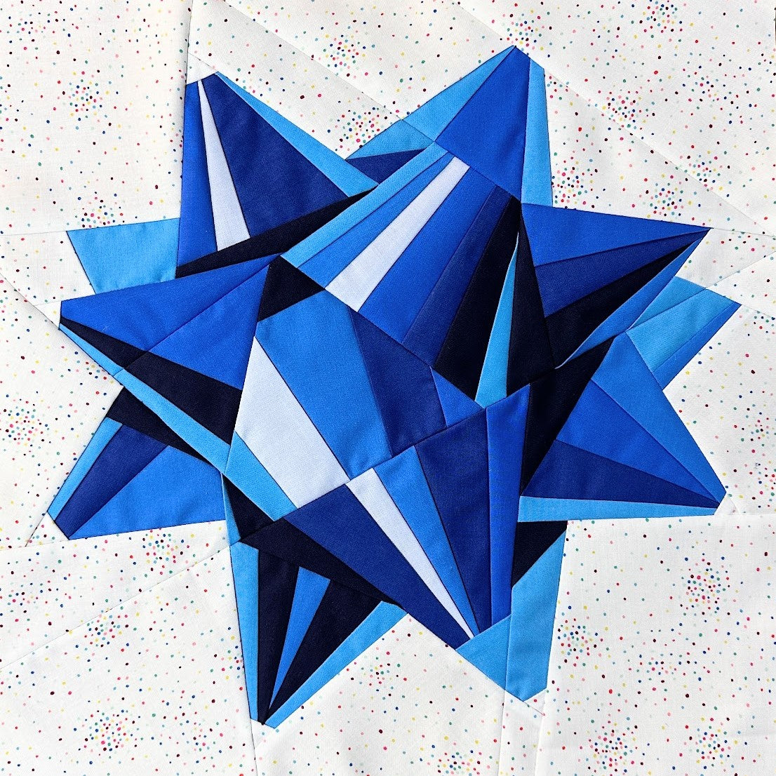 Gift Bow Block Kit - Blue - Kona Cotton - Sewfinity.com