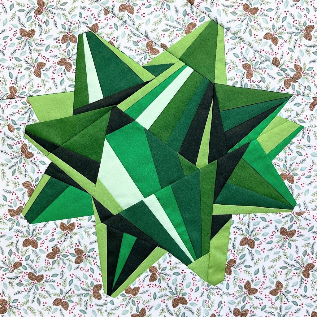 Gift Bow Block Kit - Green - Kona Cotton - Sewfinity.com