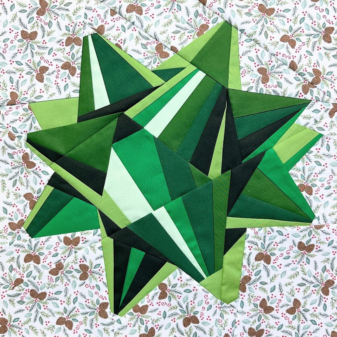 Gift Bow Block Kit - Green - Kona Cotton - Sewfinity.com