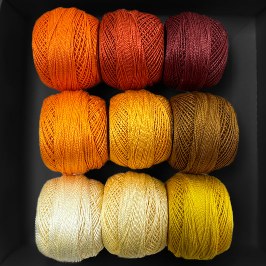 Golden Dawn Pearl Cotton Thread Bundle - Size 8 - Sewfinity.com