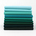 Green Cyan 9 Kona Cotton Fat Quarter Bundle - Sewfinity.com