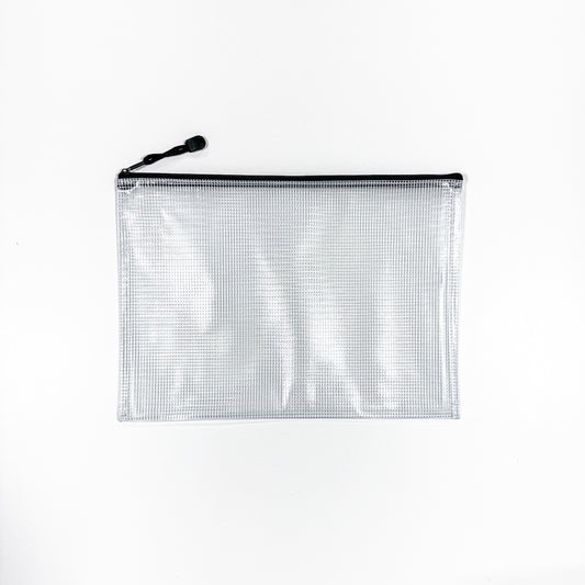 Grid Zip Bag - 13.5 x 9.5 inch - Black - Sewfinity.com