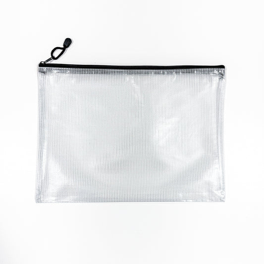 Grid Zip Bag - 15.5 x 11 inch - Black - Sewfinity.com