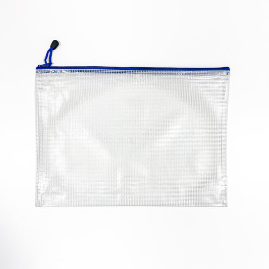 Grid Zip Bag - 15.5 x 11 inch - Blue - Sewfinity.com