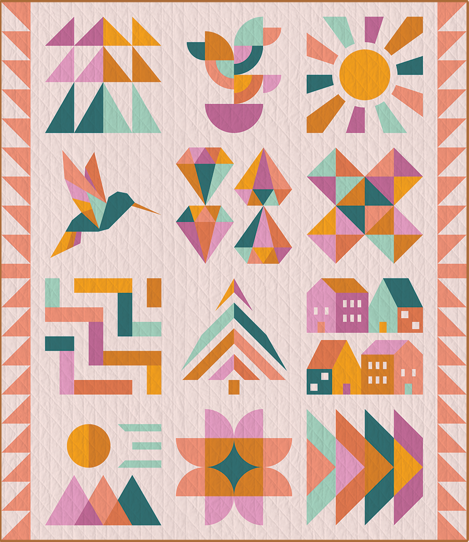 Hand + Soul 2027 Quilt Kit - Desert Sunrise - Sewfinity.com