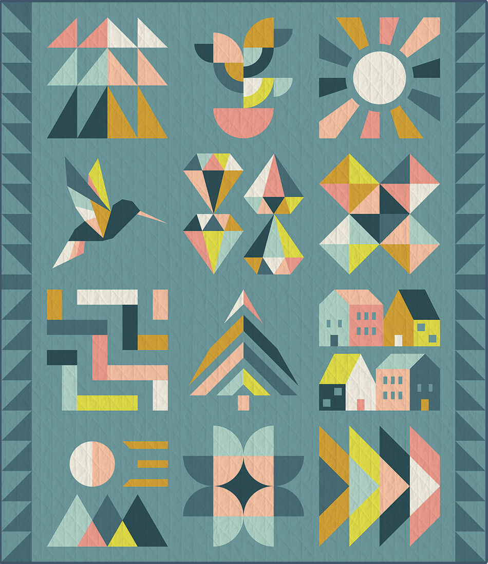 Hand + Soul 2027 Quilt Kit - Electric Reef - Sewfinity.com