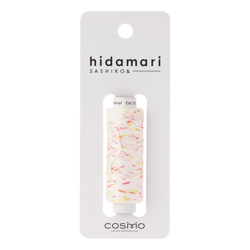 Hidamari Sashiko Thread - Speckle - Shaved Ice - Pink Yellow