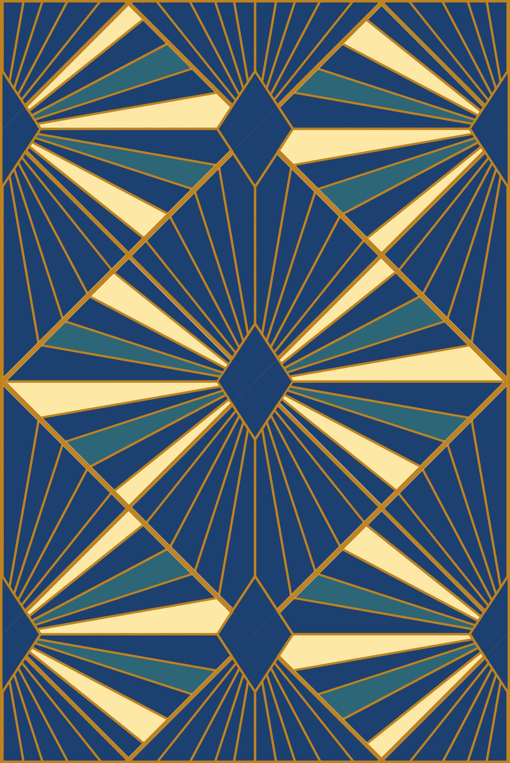 Deco Diamonds Quilt Kit - Royal - Bella Solids - Sewfinity.com