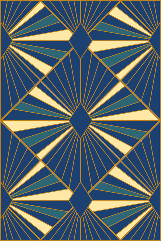 Deco Diamonds Quilt Kit - Royal - Bella Solids - Sewfinity.com