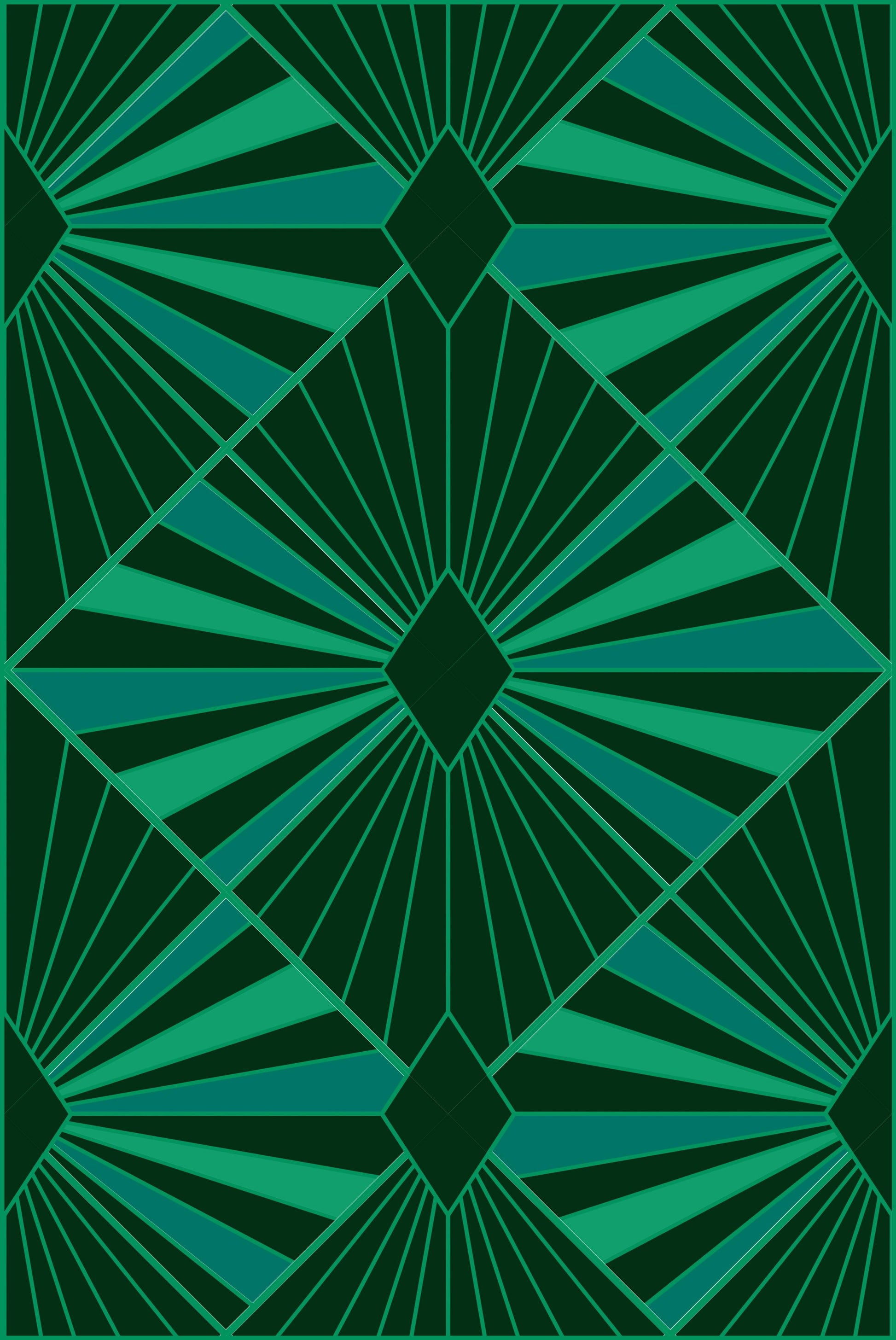 Deco Diamonds Quilt Kit - Emerald - Confetti Cotton - Sewfinity.com