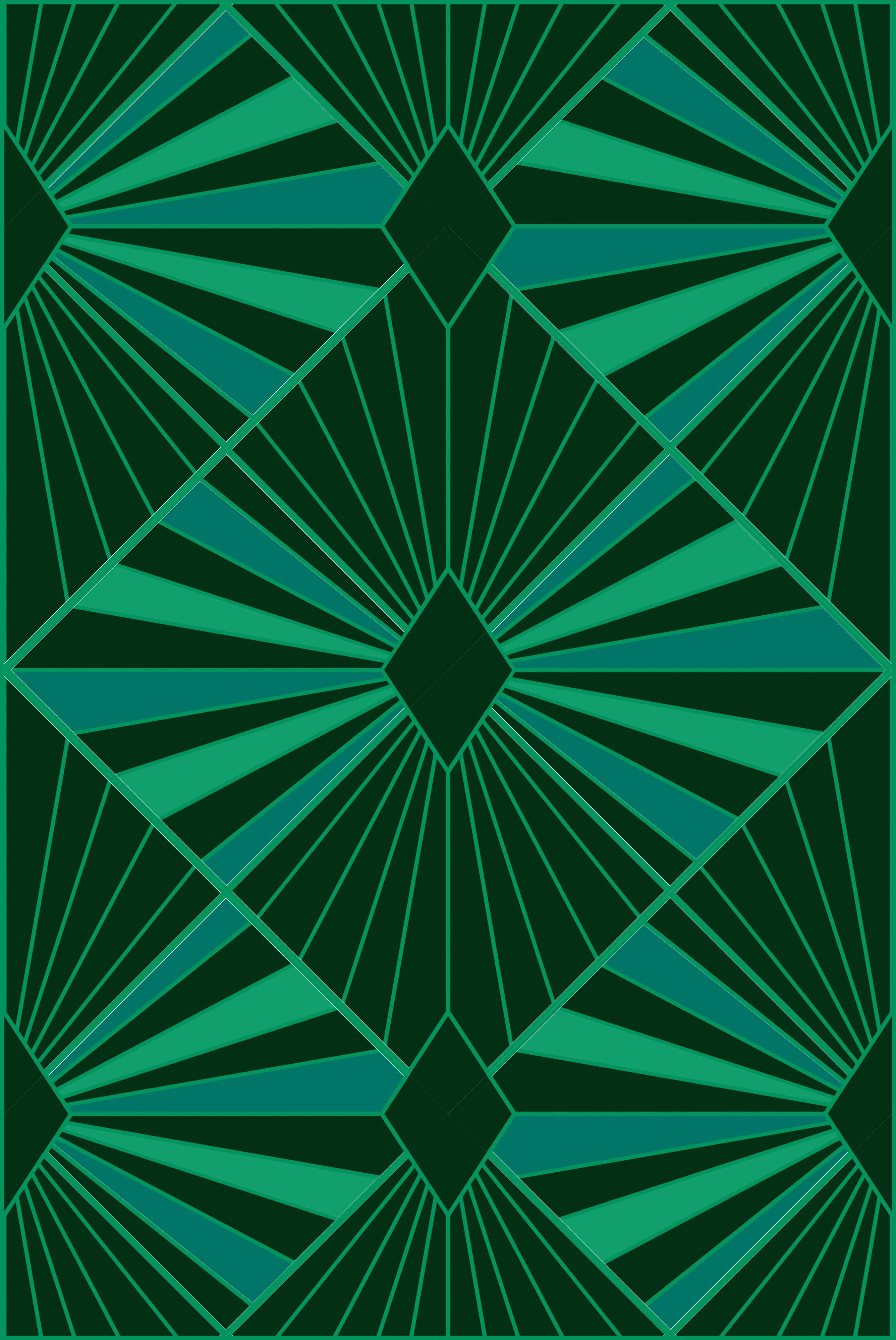 Deco Diamonds Quilt Kit - Emerald - Confetti Cotton - Sewfinity.com