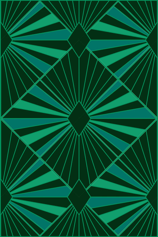 Deco Diamonds Quilt Kit - Emerald - Confetti Cotton - Sewfinity.com