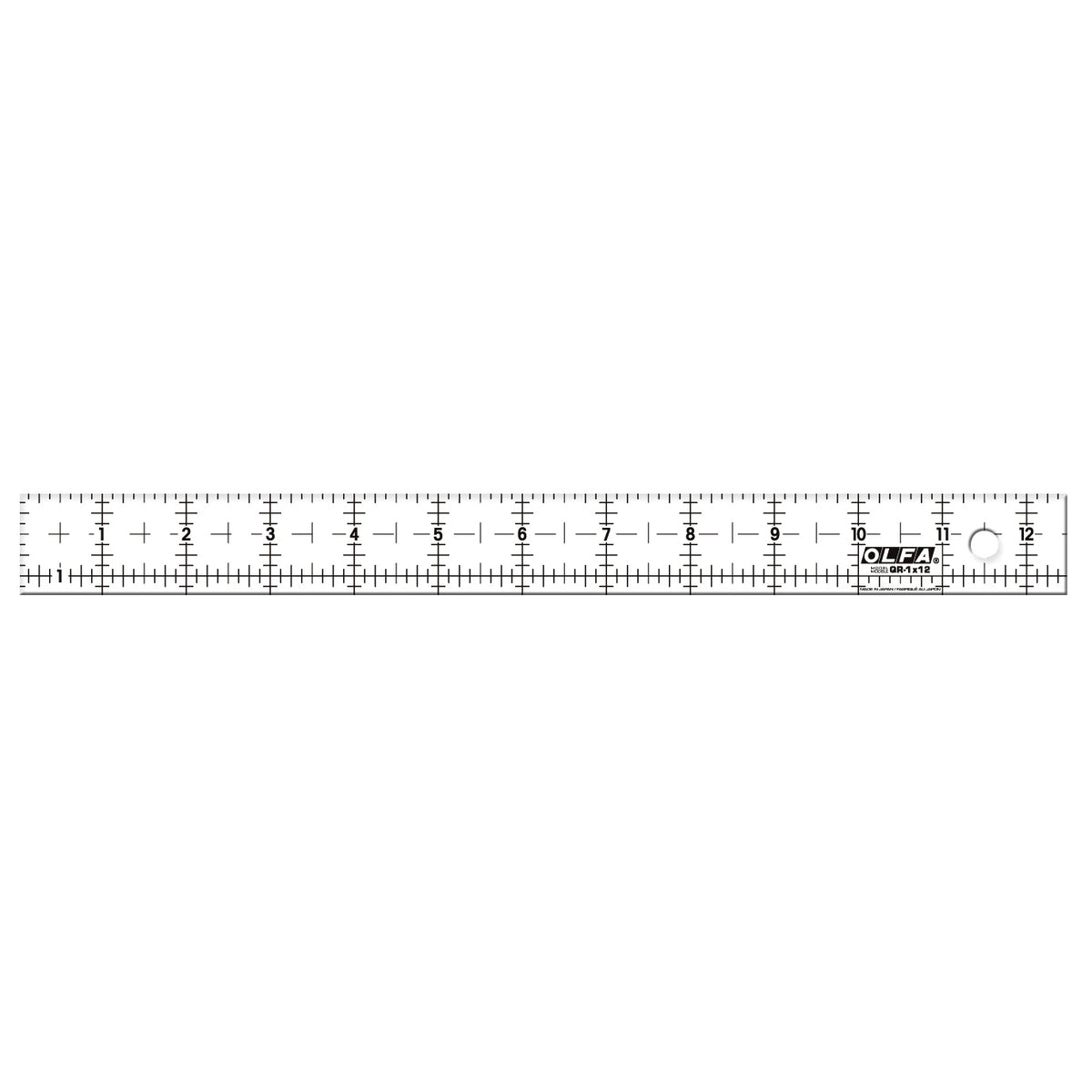 Olfa Frosted Ruler - 1.25 in x 12.5 in - Sewfinity.com