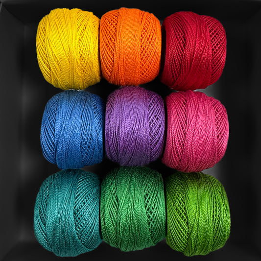 Rainbow Pearl Cotton Thread Bundle - Size 8 - Sewfinity.com