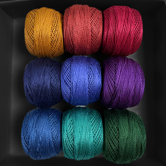 Rainbow Shade Pearl Cotton Thread Bundle - Size 8 - Sewfinity.com