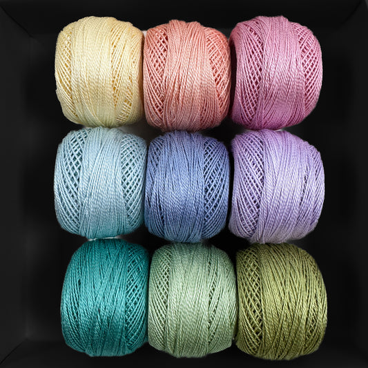 Rainbow Tint Pearl Cotton Thread Bundle - Size 8 - Sewfinity.com