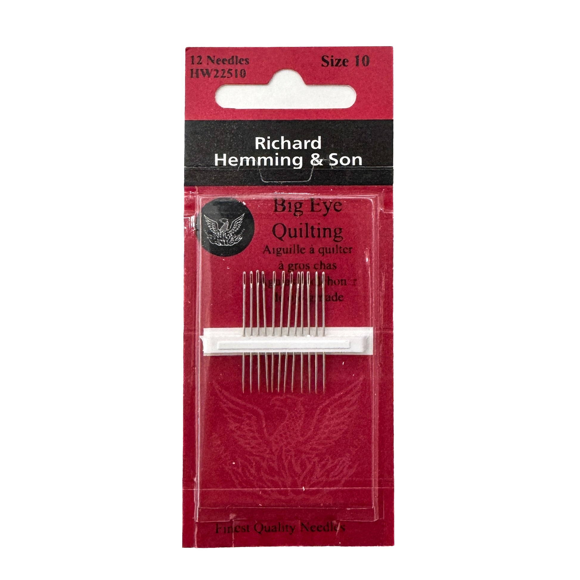 Richard Hemming Hand Sewing Needles - Quilting - Betweens - Big Eye - Size 10 - Sewfinity.com