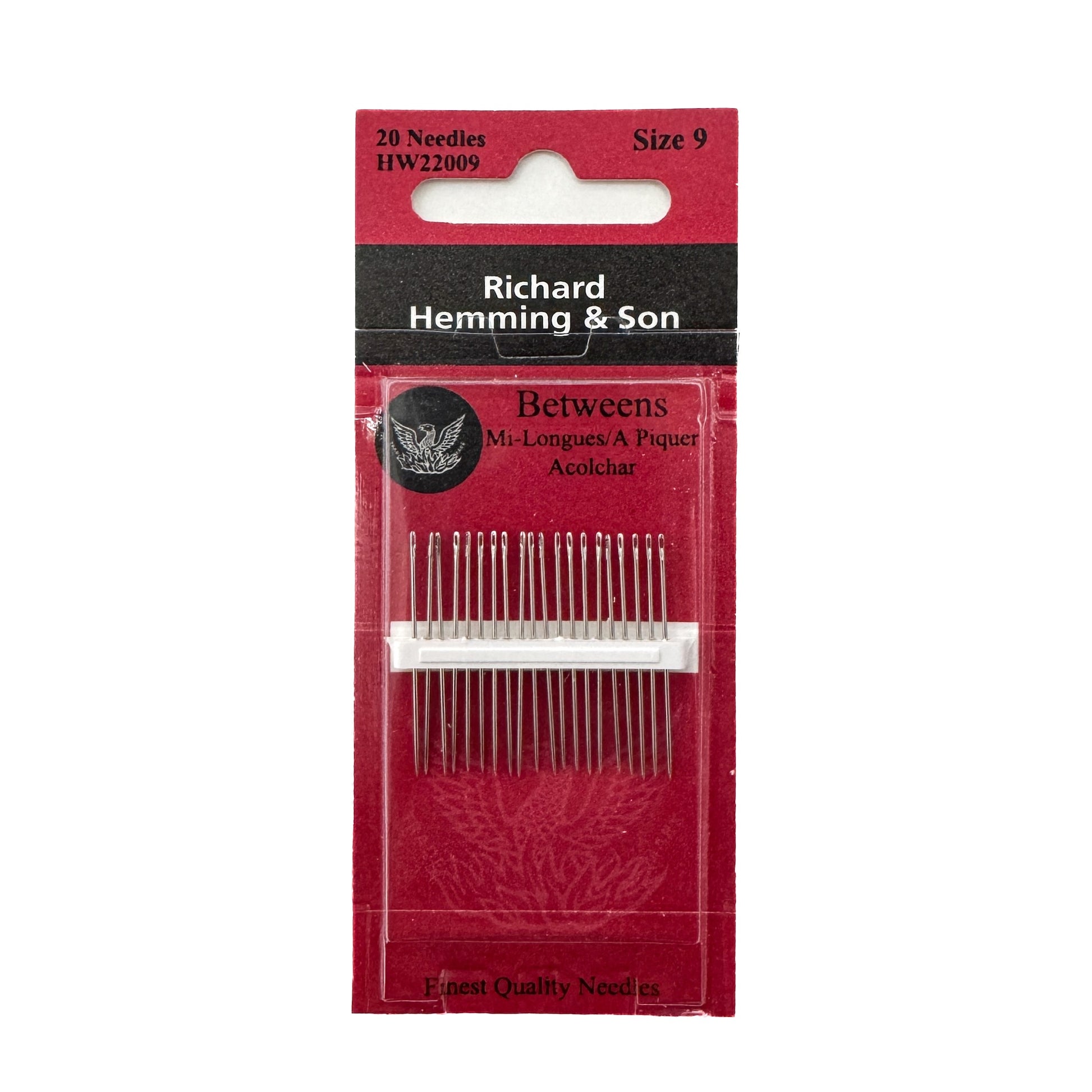 Richard Hemming Hand Sewing Needles - Quilting - Betweens - Size 9 - Sewfinity.com