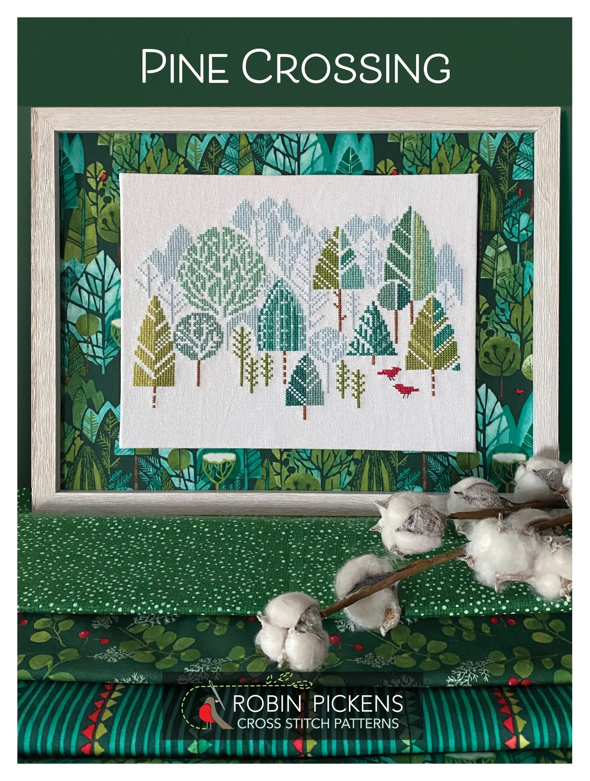 Pine Crossing Cross Stitch Pattern by Robin Pickens - Sewfinity.com