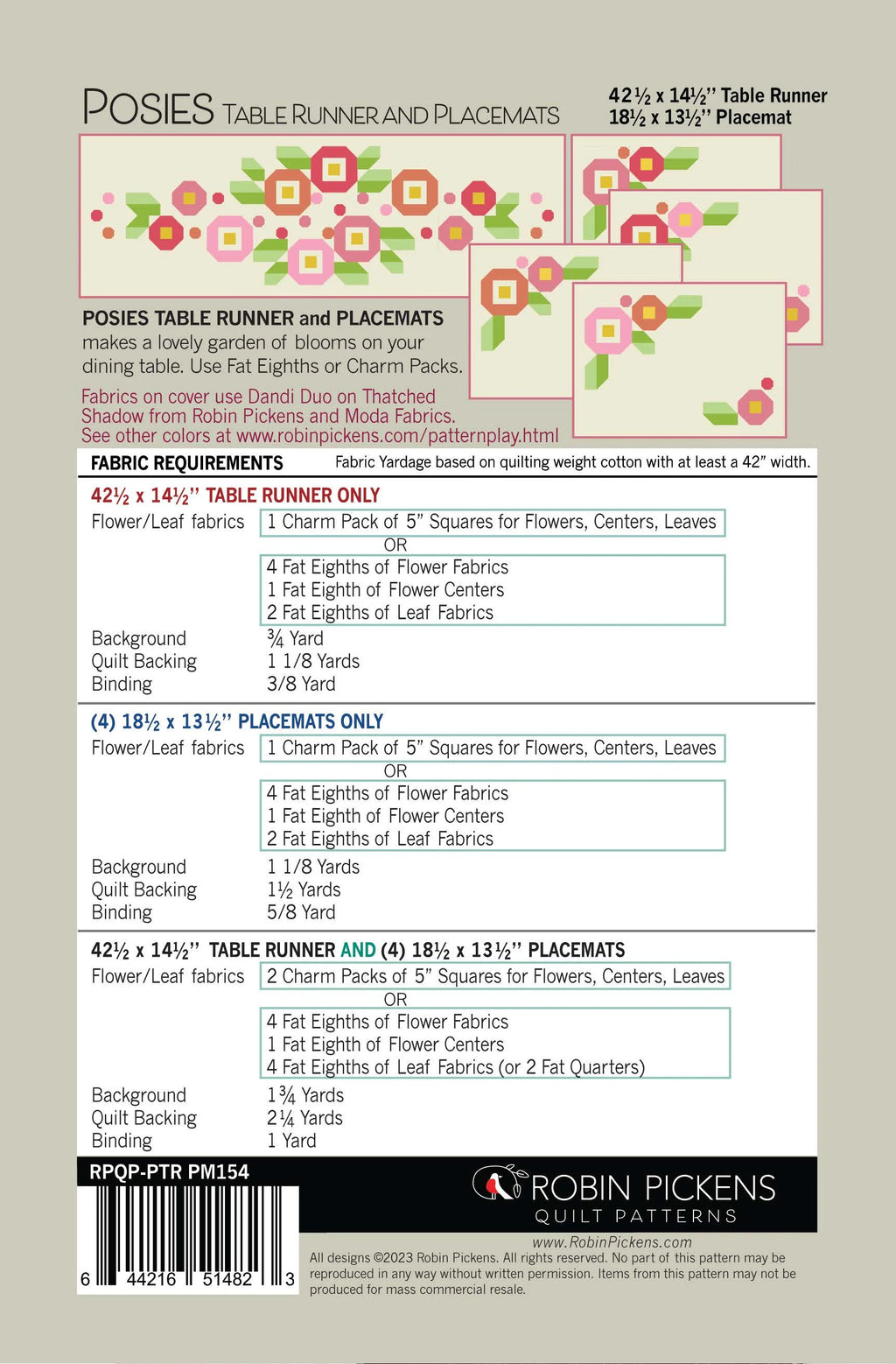 Posies Sewing Pattern by Robin Pickens - Sewfinity.com