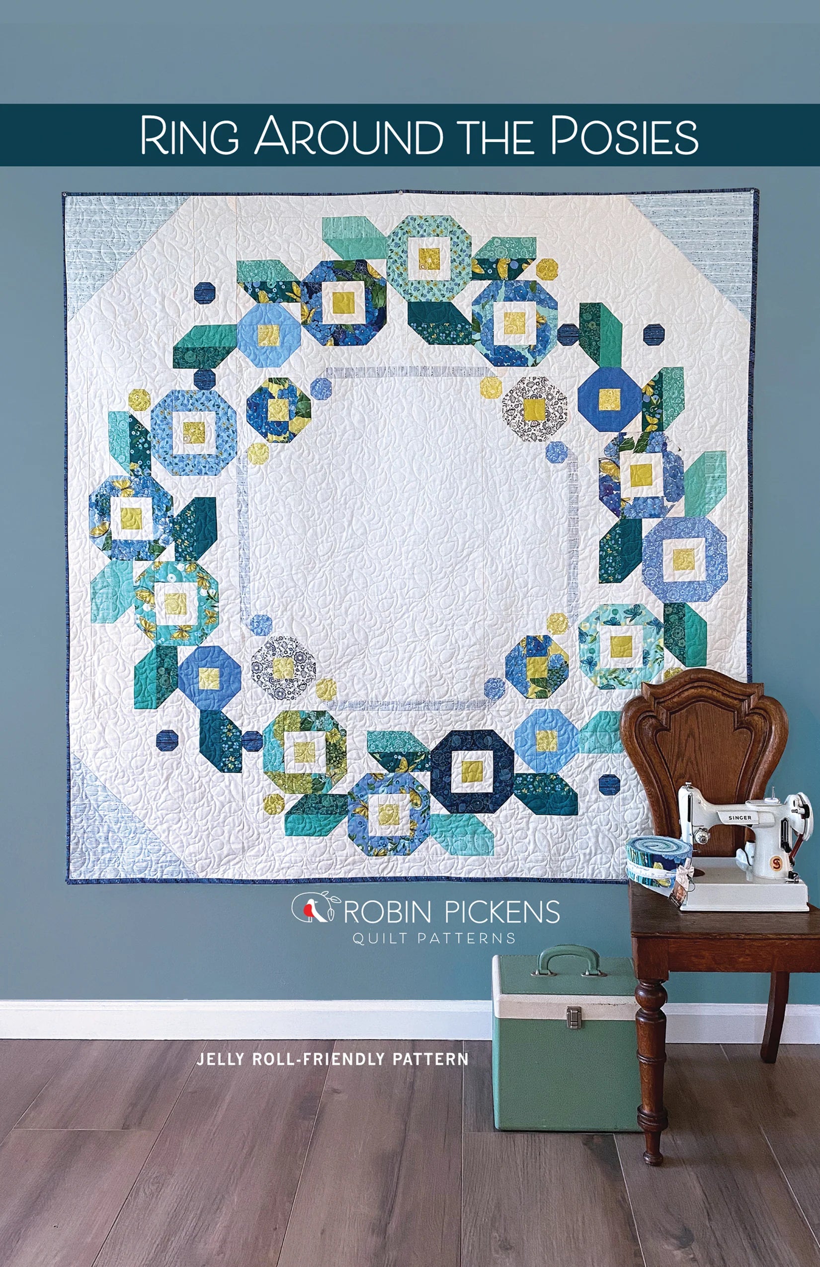 Ring Around The Posies Quilt Pattern by Robin Pickens - Sewfinity.com