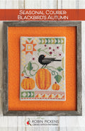 Seasonal Courier: Blackbirds Autumn Cross Stitch Pattern by Robin Pickens - Sewfinity.com
