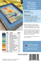 Seasonal Courier: Blue Jays Summer Cross Stitch Pattern by Robin Pickens - Sewfinity.com