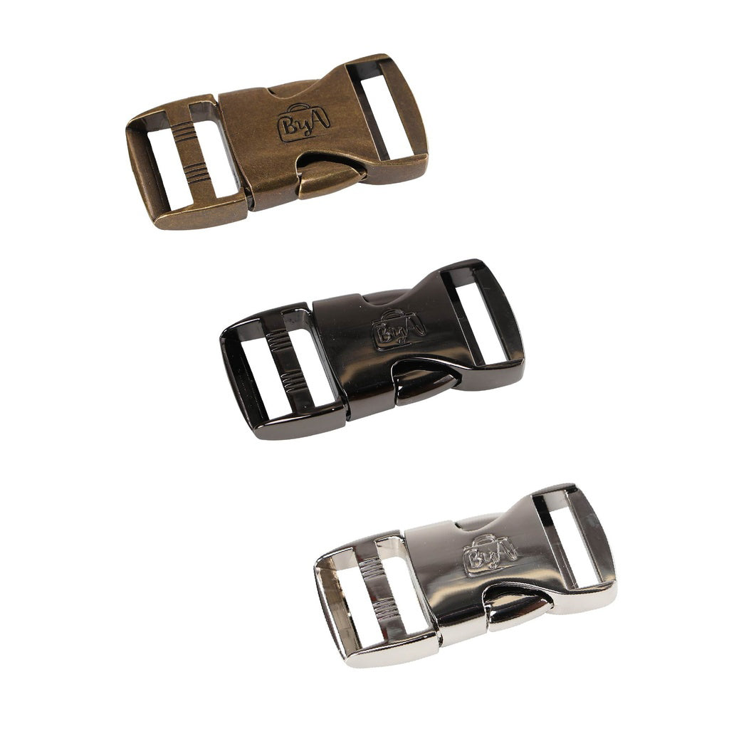 Side Release Buckle - 1 in - Antique Brass, Black Metal, Nickel - Sewfinity.com