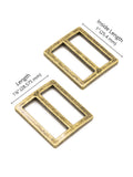 Slider - Widemouth - Flat - 1 in - Antique Brass - set of 2