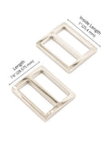 Slider - Widemouth - Flat - 1 in - Nickel - set of 2