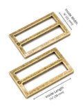 Slider - Widemouth - Flat - 1.5 in - Antique Brass - set of 2