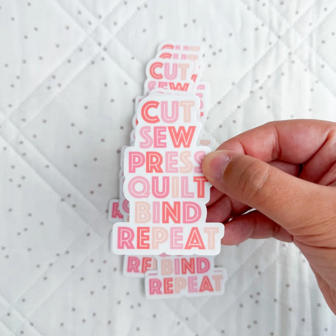 Cut Sew Repeat Quilting Sticker - Sewfinity.com