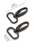 Swivel Snap Hook - 1 in - Black Metal - set of 2 - Sewfinity.com