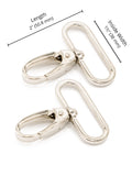 Swivel Snap Hook - 1.5 in - Nickel - set of 2