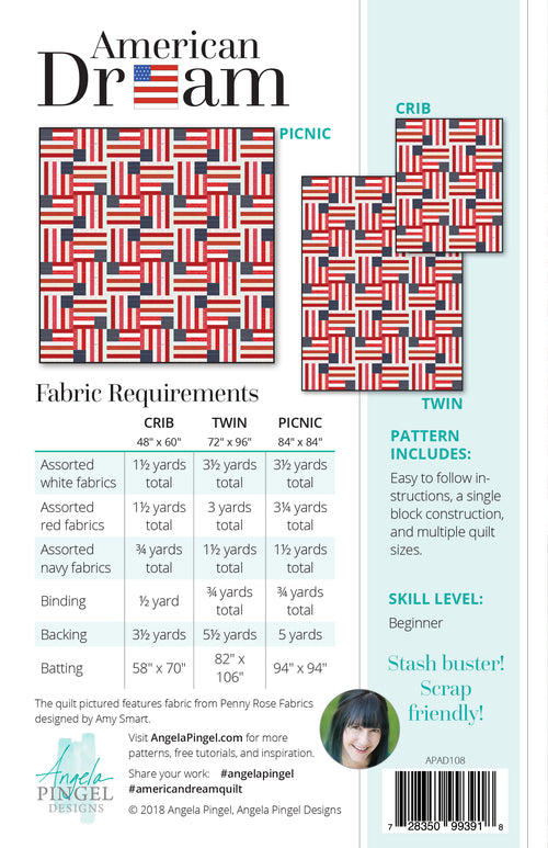 American Dream Quilt Pattern by Angela Pingel Designs
