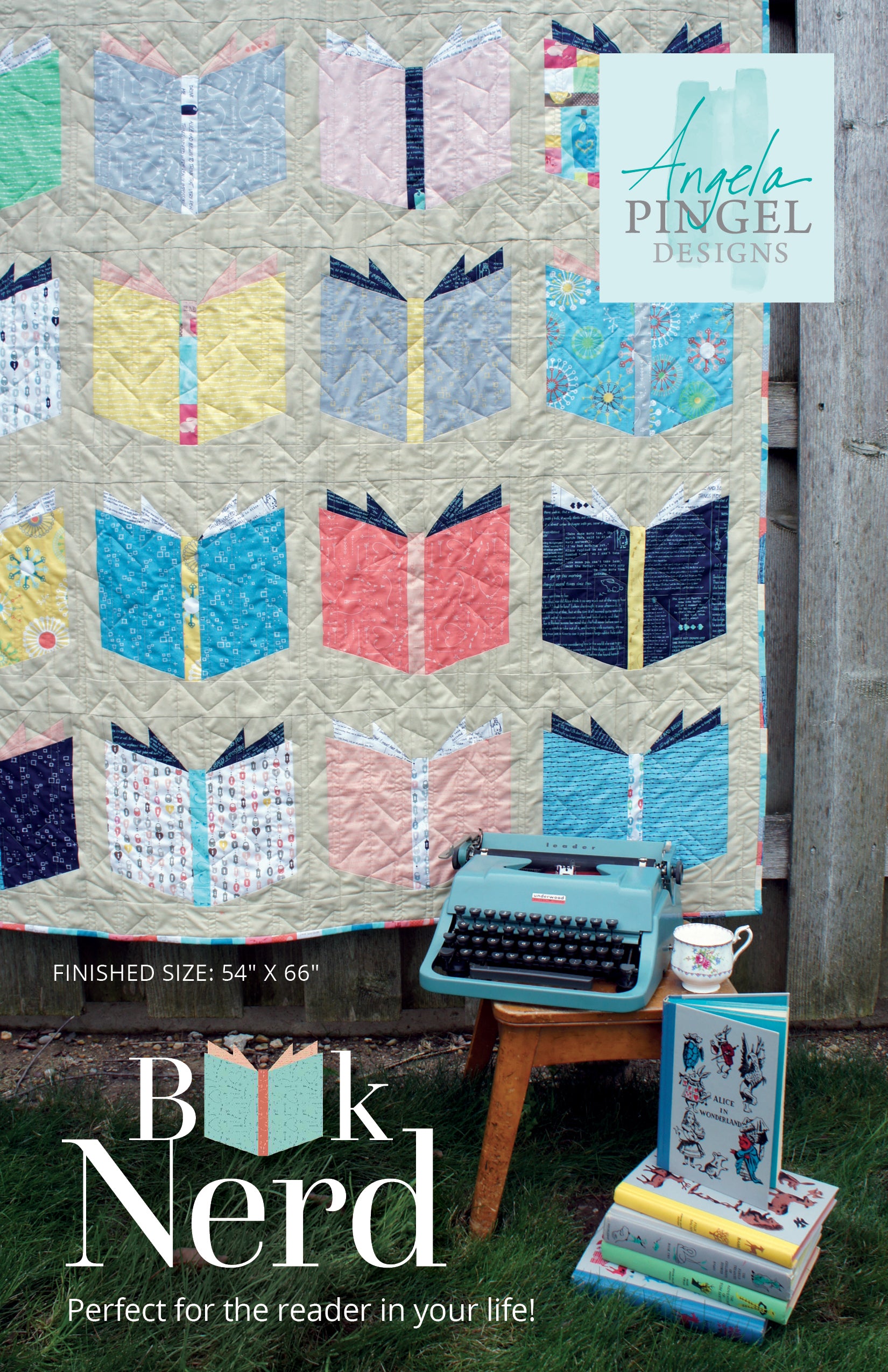 Book Nerd Quilt Pattern by Angela Pingel Designs