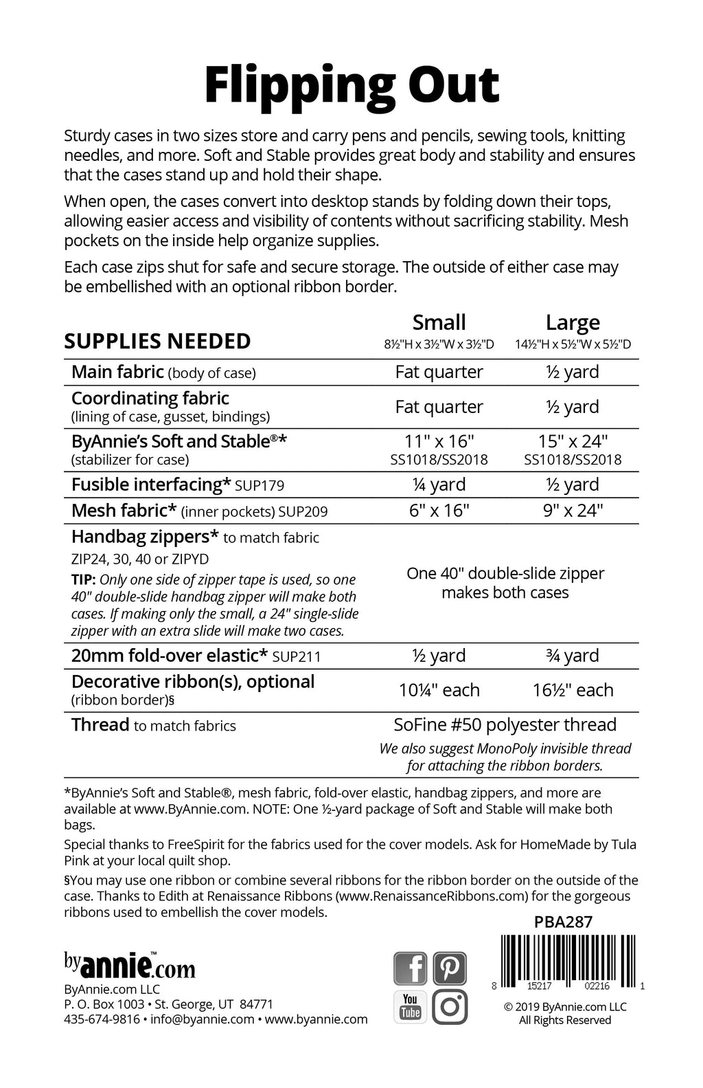 Flipping Out Sewing Pattern