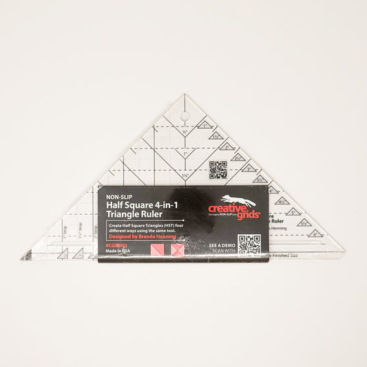 Creative Grids Ruler - Half Square 4-in-1 Triangle