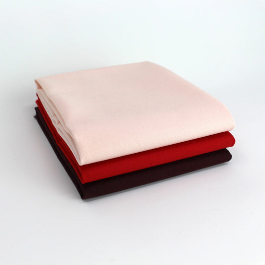 Red 3 Fat Quarter Bundle - Kona Cotton