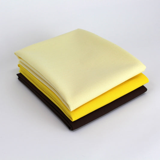 Yellow 3 Fat Quarter Bundle - Kona Cotton