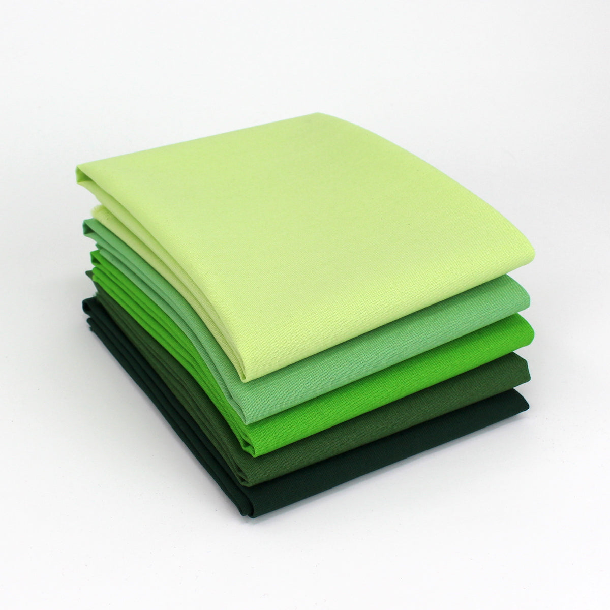 Yellow Green 5 Fat Quarter Bundle - Kona Cotton