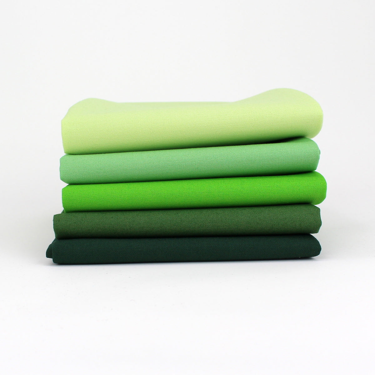 Yellow Green 5 Fat Quarter Bundle - Kona Cotton