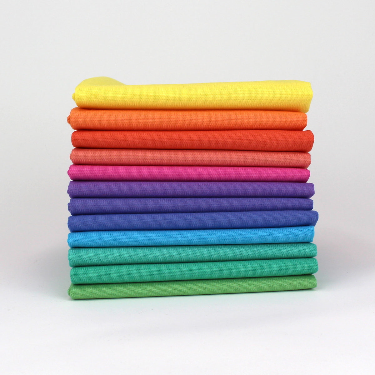 Rainbow Value Three - 12 Fat Quarter Bundle - Kona Cotton