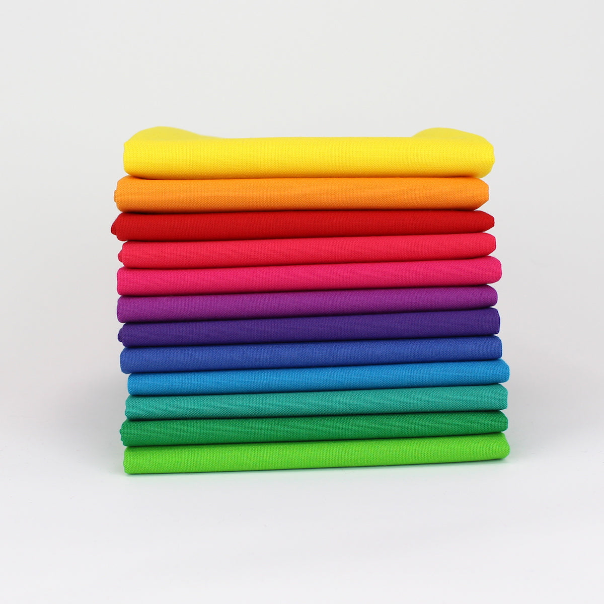 Rainbow Value Five - 12 Fat Quarter Bundle - Kona Cotton