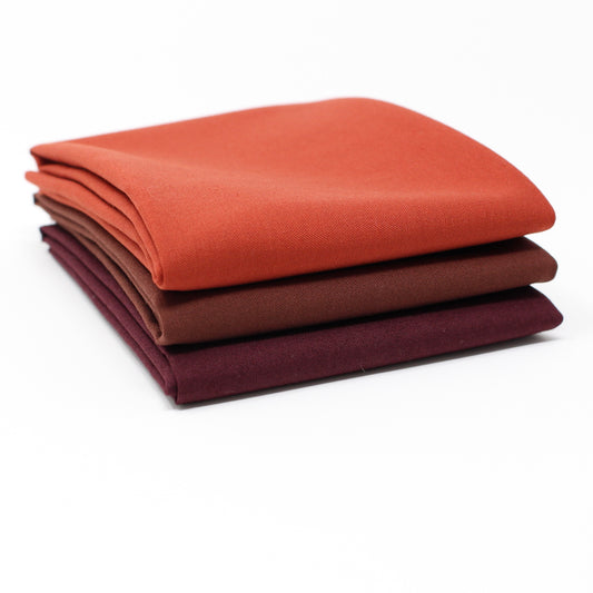 Red Dark 3 Fat Quarter Bundle - Kona Cotton