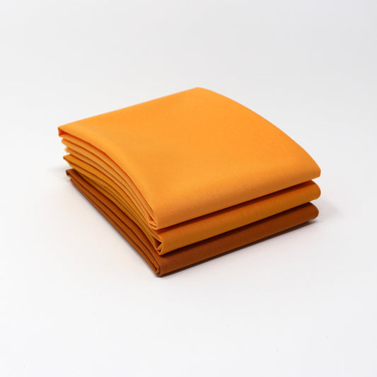 Orange Medium 3 Fat Quarter Bundle - Kona Cotton