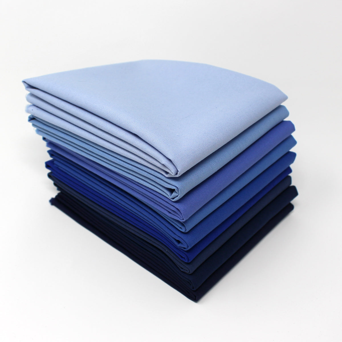 Blue Cyan 9 Fat Quarter Bundle - Kona Cotton