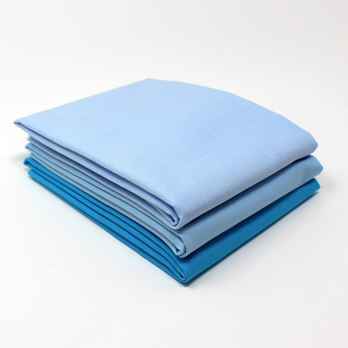 Cyan Light 3 Fat Quarter Bundle - Kona Cotton