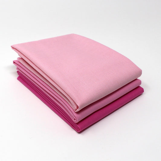 Magenta Light 3 Fat Quarter Bundle - Kona Cotton